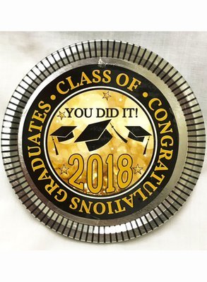 Gold Graduation Medallion Tin with Gourmet Milk Chocolate Wedges