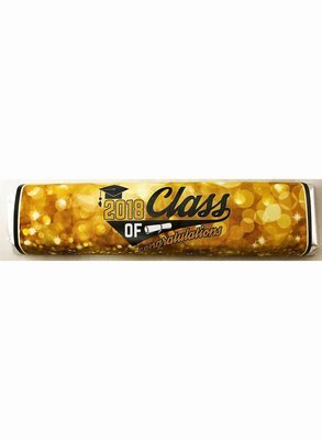Gold Graduation Gourmet Milk Chocolate Crisp Bar