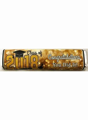 Gold Graduation Gourmet Milk Chocolate Caramel Bar