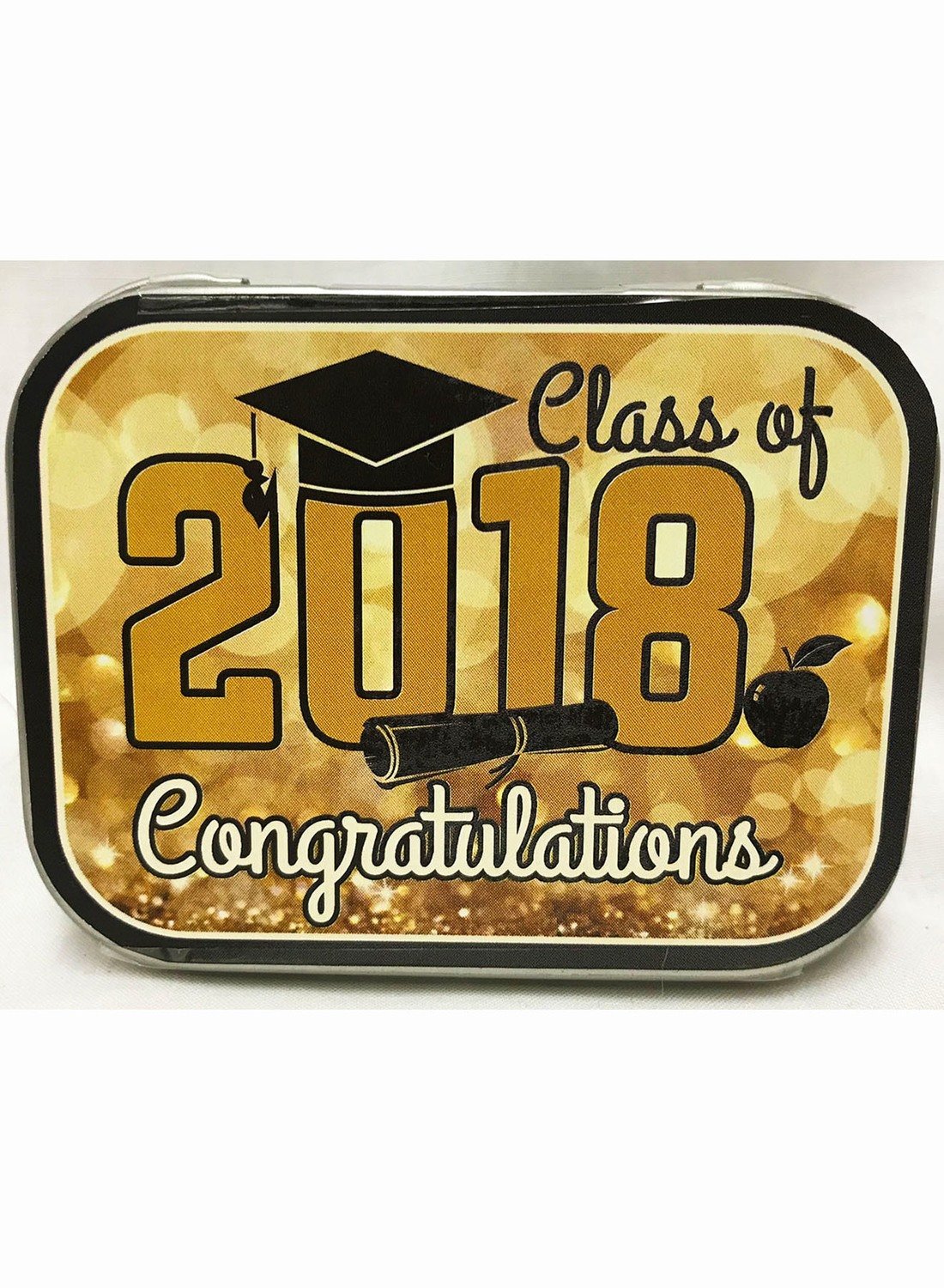Gold Graduation Tin with Mints
