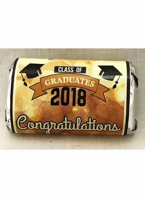 Gold Graduation Mini Chocolate Bars Assortment