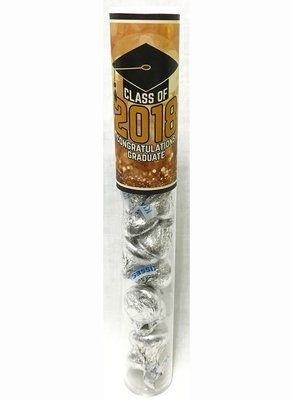Gold Graduation Tube of Kisses Chocolate