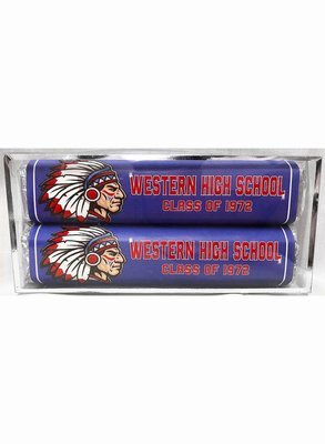 High School Reunion 2 Pack Candy Bars (Caramel & Crisp) 5 11/16" x 2 9/16" Acetate Box