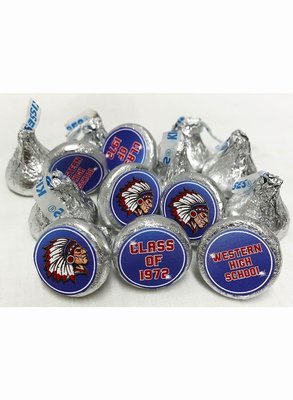 High School Reunion Kisses Chocolate with Sayings (150 Pieces)