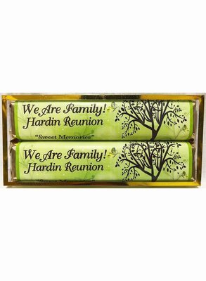 Family Reunion 2 Pack Candy Bars (Caramel & Crisp) 5 11/16" x 2 9/16" Acetate Box