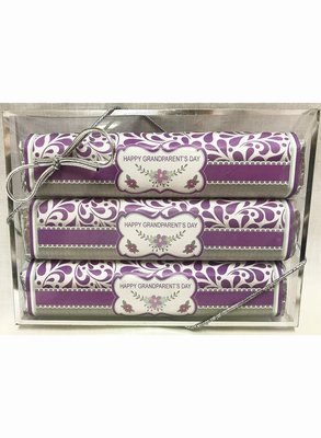 Grandparent's Day 3 Pack Candy Bars (Caramel, Crisp, & Dark) 5 11/16" x 4 3/16" Acetate Box