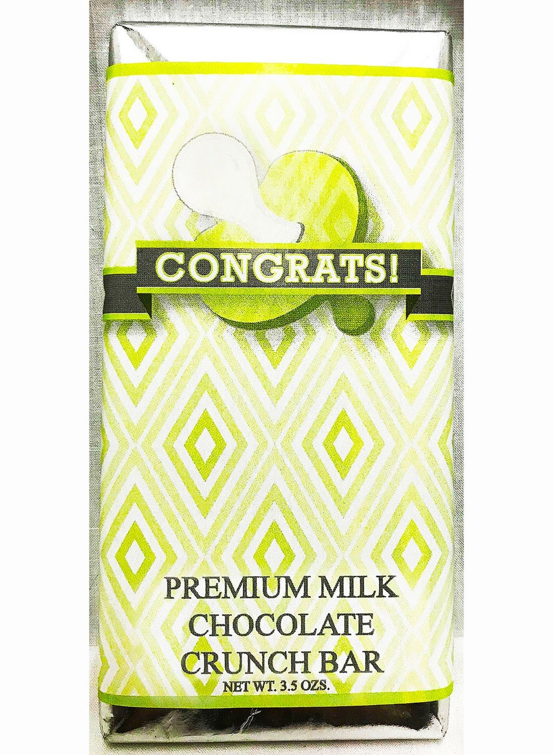 Green Baby Pacifier Premium Milk Chocolate Crunch Tablet