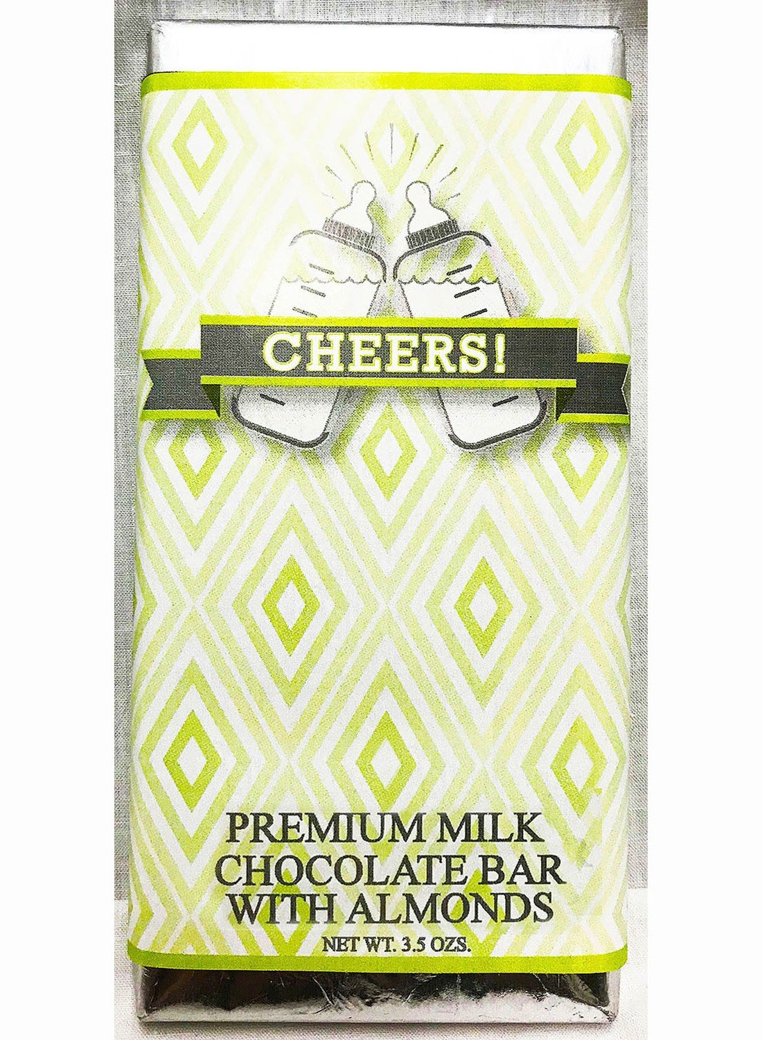 Green Baby Bottle Premium Milk Chocolate Tablet with Almonds