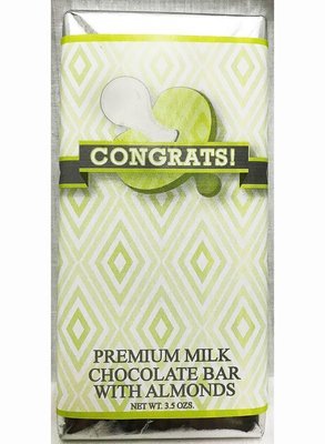 Green Baby Pacifier Premium Milk Chocolate Tablet with Almonds