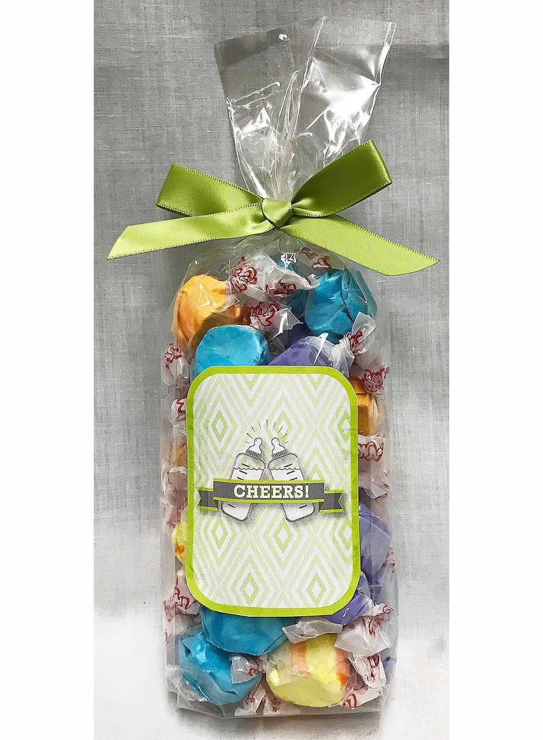 Green Baby Bottle Gourmet Fruit Flavored Salt Water Taffy