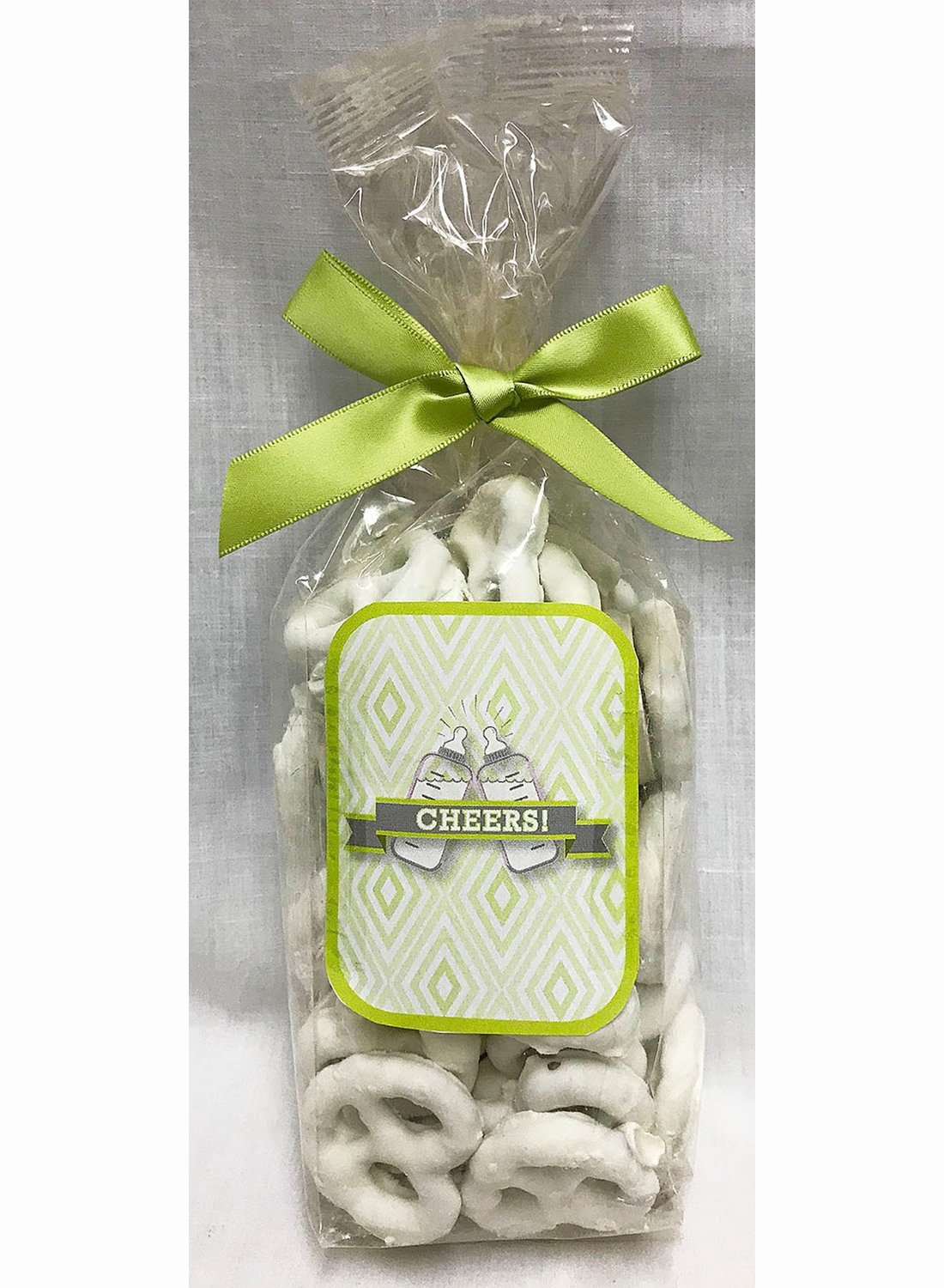 Green Baby Bottle Yogurt Covered Pretzels