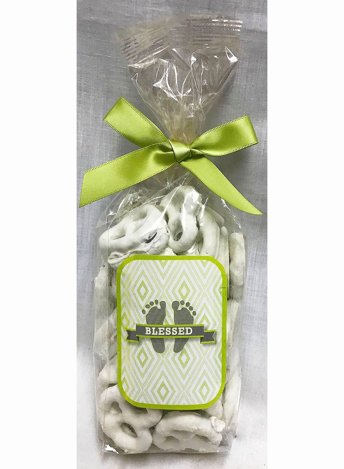 Green Baby Feet Yogurt Covered Pretzels