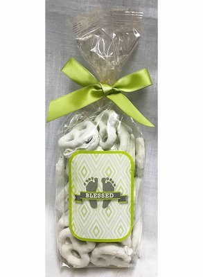 Green Baby Feet Yogurt Covered Pretzels