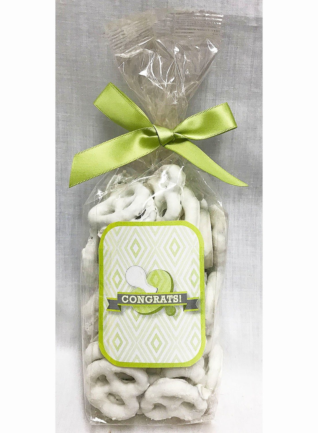 Green Baby Pacifier Yogurt Covered Pretzels