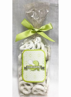 Green Baby Pacifier Yogurt Covered Pretzels