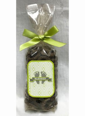 Green Baby Feet Milk Chocolate Covered Pretzels
