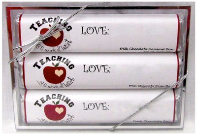 Teacher Appreciation 3 Pack Candy Bars (Caramel (2) & Crisp (1))