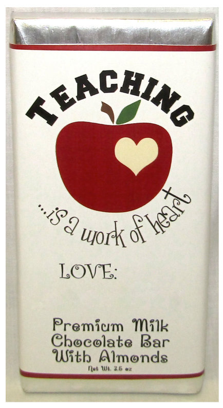 Teacher Appreciation Premium Milk Chocolate Tablet with Almonds