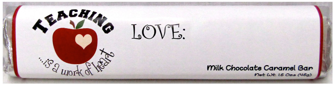 Teacher Appreciation Gourmet Milk Chocolate Caramel Bar