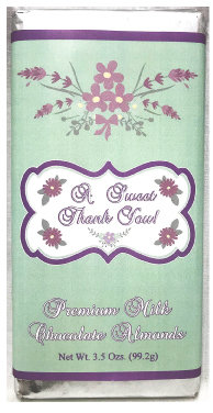 Thank You! Premium Milk Chocolate Tablet with Almonds