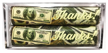 Thanks a Million! 2 Pack Candy Bars (Caramel & Crisp) 5 11/16" x 2 9/16" Acetate Box