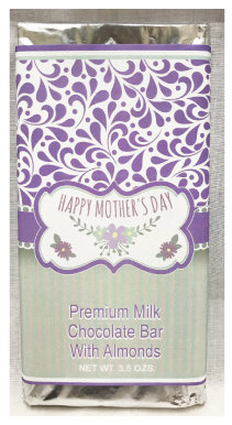 Mother's Day Large Premium Milk Chocolate Bar With Almonds