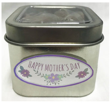 Mother's Day Short Silver Tin Filled with Any Candy