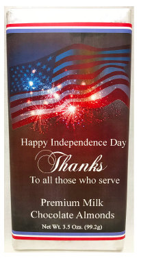 Independence Day Premium Milk Chocolate Tablet with Almonds