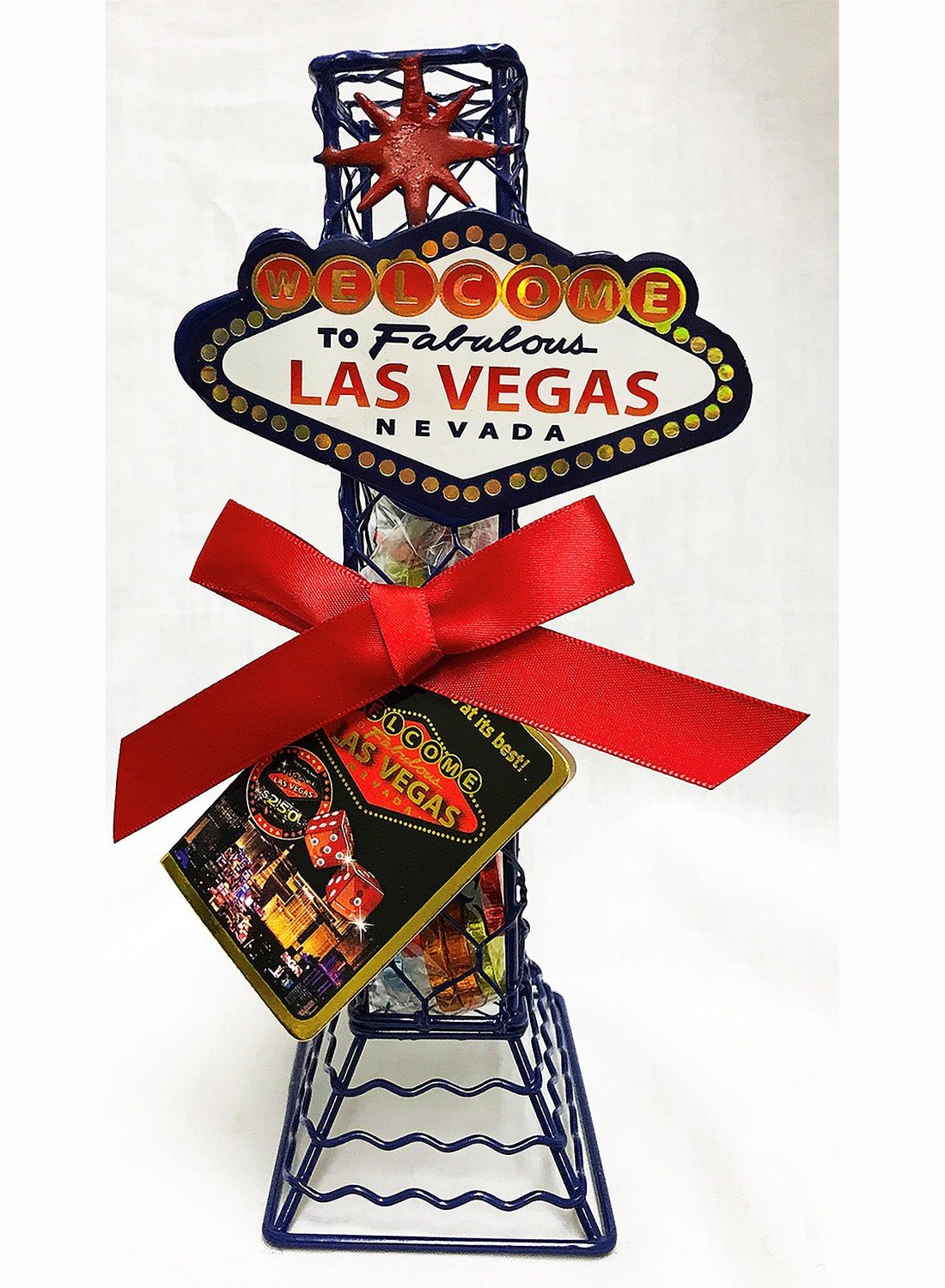 LV Night Sign Filled w Gourmet Chocolate Coins
