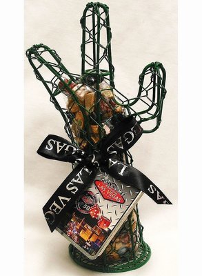 LV Night Green Wire Cactus w Choco Rocks