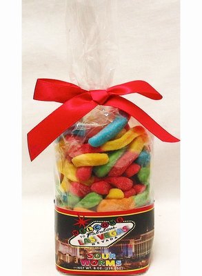 LV Night Color Welcome Sign Bag of Sour Worms