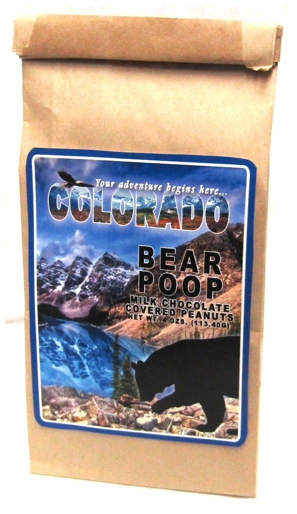 Colorado Bear Poop Brown Bag Filled With Milk Chocolate Covered Peanuts