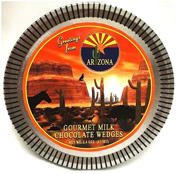 Arizona Desert Medallion Tin with Gourmet Milk Chocolate Wedges