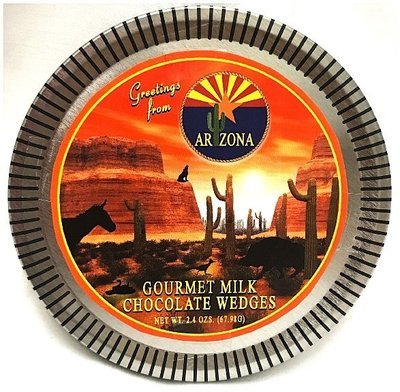 Arizona Desert Medallion Tin with Gourmet Milk Chocolate Wedges