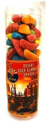 Arizona Desert Sour Gummi Snakes in Acetate Tube