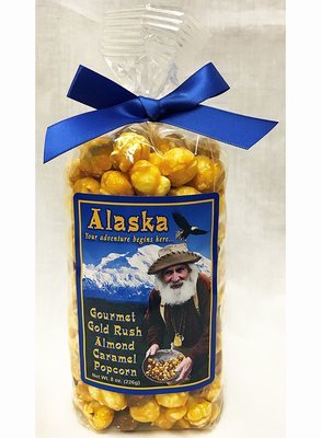 Alaska Gold Rush Gourmet Almond Caramel Popcorn in a Bag