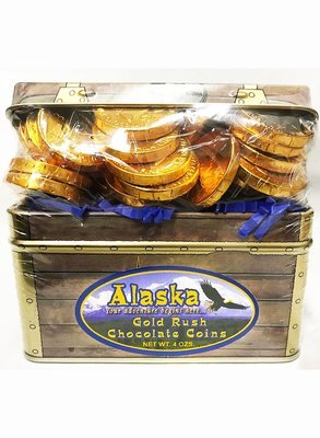 Alaska Treasure Chest With Milk Chocolate Coins