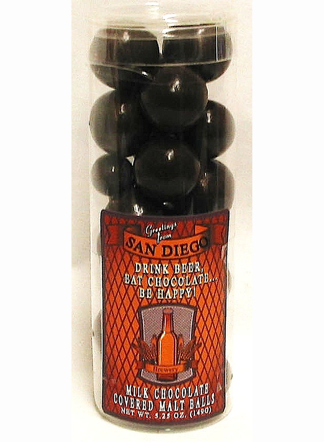 Wisconsin Brewery Tube of Milk Chocolate Malt Balls