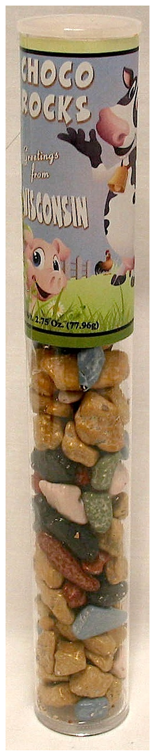 Wisconsin Farm Chocolate Rocks Tube
