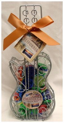 Cali Beach Wire Guitar with Gourmet Milk Chocolate Coins