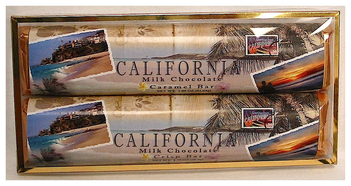 Cali Beach 2 Pack Candy Bars - Milk Chocolate Caramel & Crisp