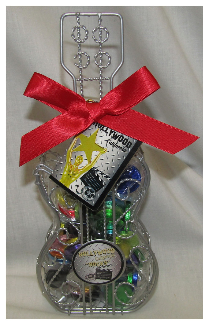 Hollywood Wire Guitar w/ Multicolor Milk Chocolate Coins