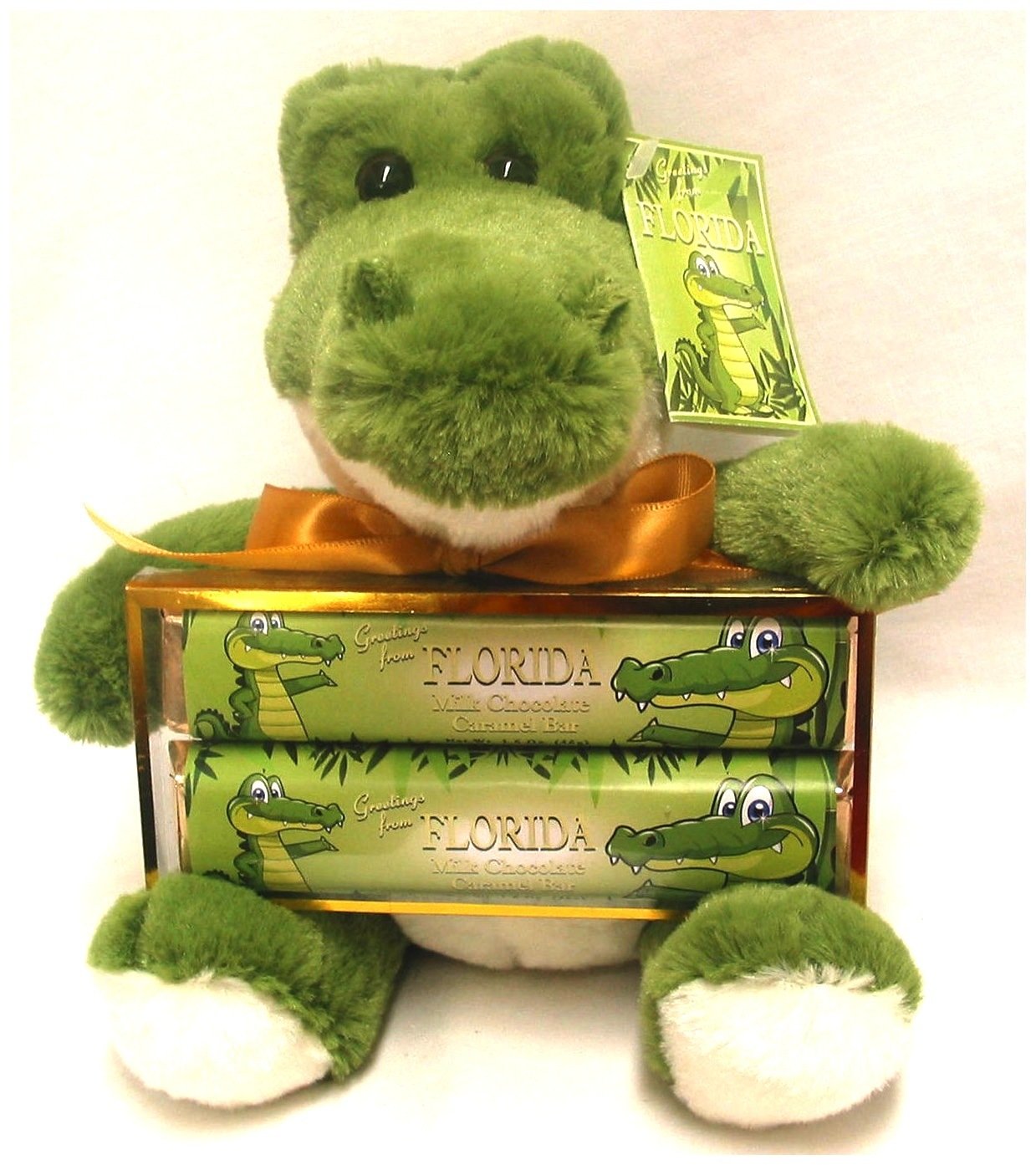 Florida Plush Alligator with 2 Pack Chocolate Bars