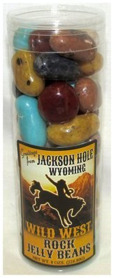 Wyoming Wild West Rock Jelly Beans in a Tall Acetate Tube