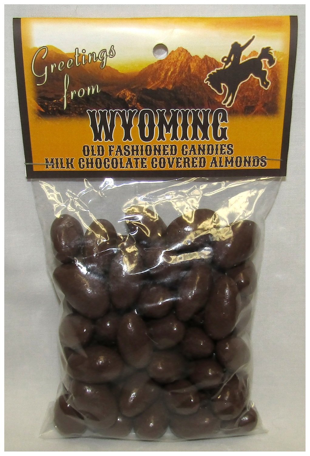 Wyoming Header Bag of Milk Chocolate Covered Almonds