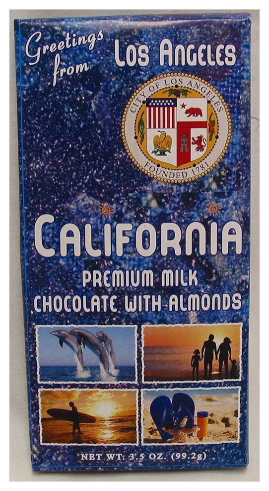 LAX Blue Tablet Box with Milk Chocolate Bar with Almonds