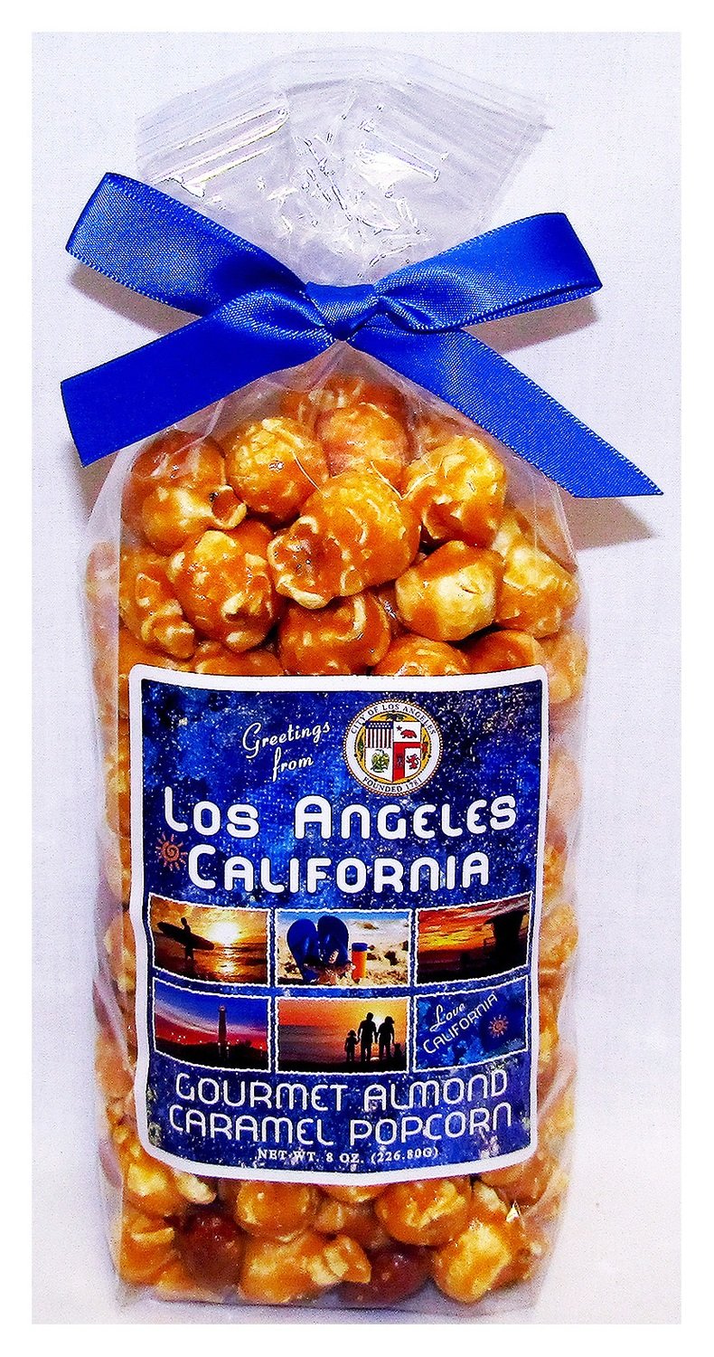 LAX Gourmet Almond Caramel Popcorn Net Wt 8oz