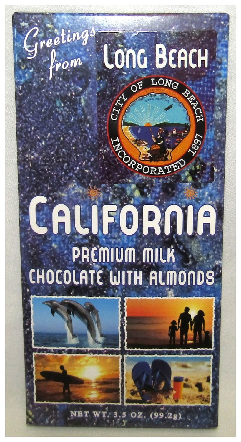 Long Beach Tablet Box with Milk Chocolate Almond Bar