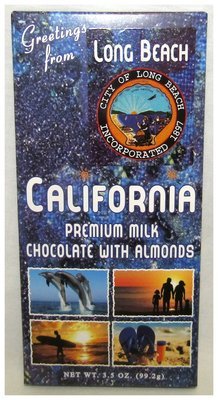 Long Beach Tablet Box with Milk Chocolate Almond Bar