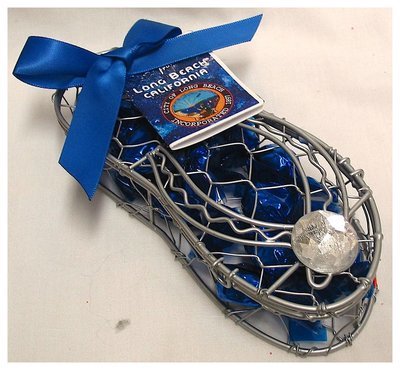 Long Beach Blue Wire Flip Flop w Hard Candies